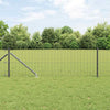 Valla vidaxl con poste gris 0,4 x 25 m acero y PVC