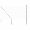 Vidaxl hek met paal zilver 1,2 x 10 m staal