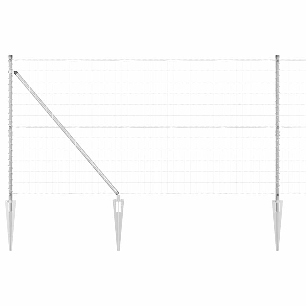 Valla vidaxxl con poste plata 1,4 x 10 m acero
