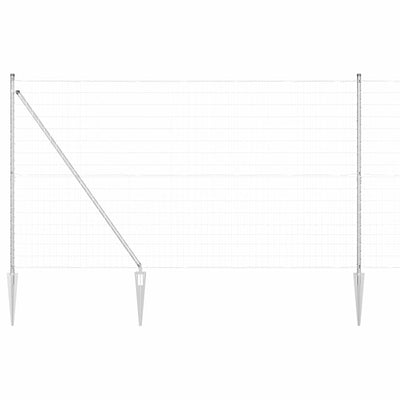Valla vidaxl con poste plata 1,5 x 10 m acero