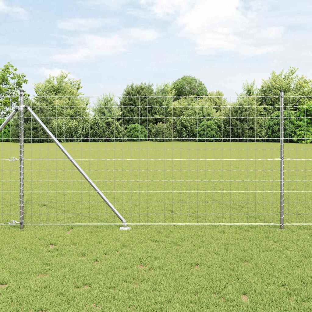 Recinzione Vidaxxl con palo argento 1 x 10 m in acciaio