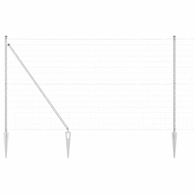 Valla vidaxl con poste plata 1,5 x 10 m acero