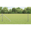 Vidaxl hek met paal zilver 0,4 x 25 m staal