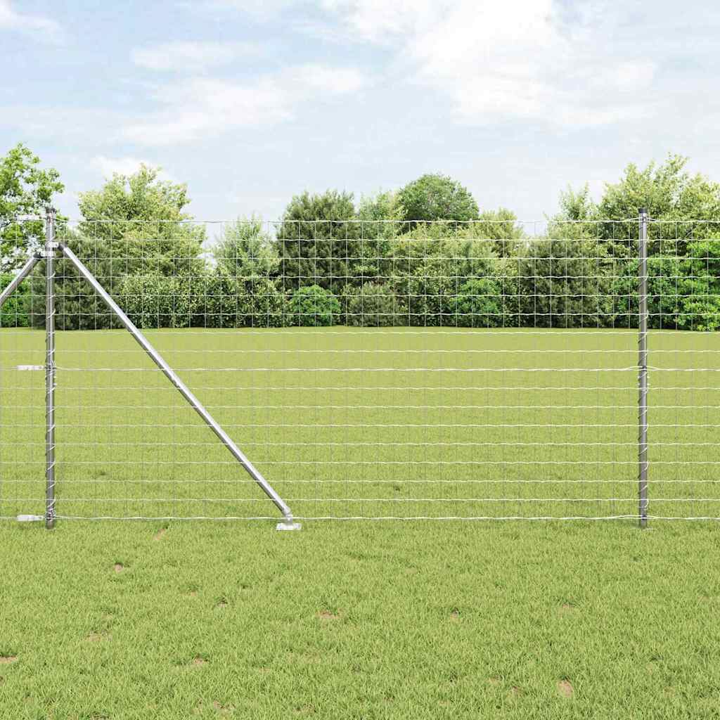 Recinzione Vidaxxl con palo argento 1,4 x 10 m in acciaio