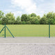 Valla vidaxxl con poste verde 0,4 x 10 m acero y PVC