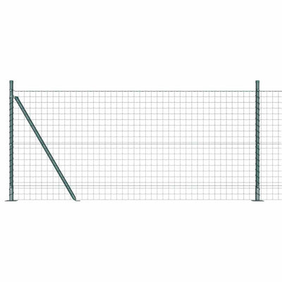 Valla vidaxl con poste verde 0,8 x 10 m acero y PVC