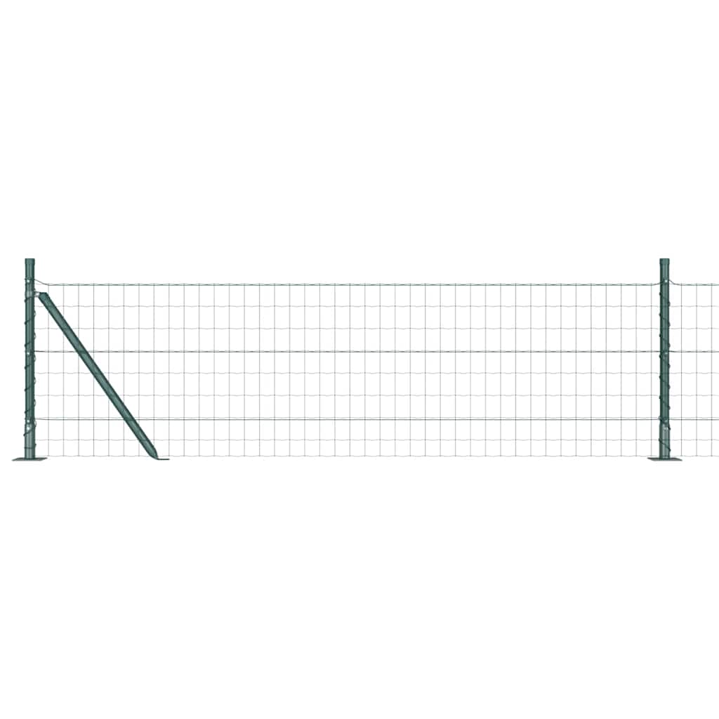 Valla vidaxxl con poste verde 0,6 x 10 m acero y PVC