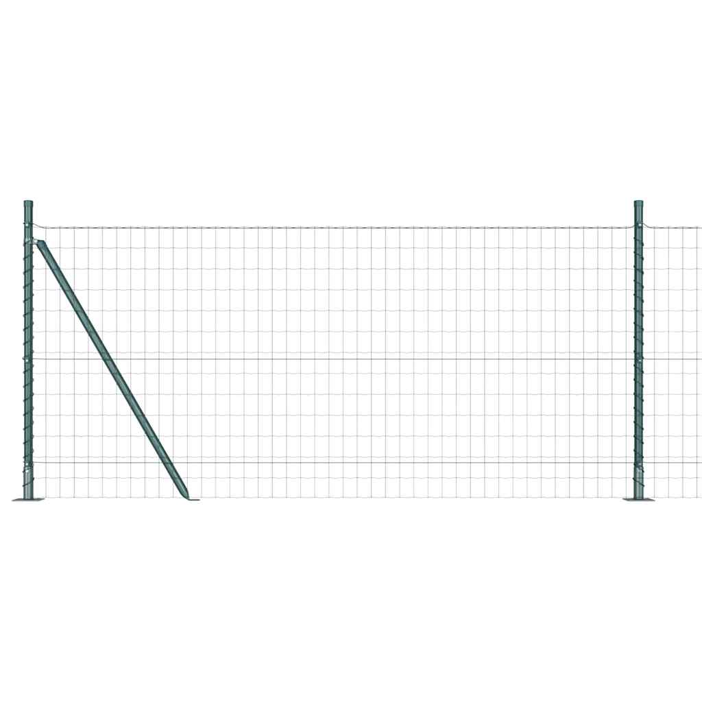 Valla vidaxxl con poste verde 1 x 10 m acero y PVC