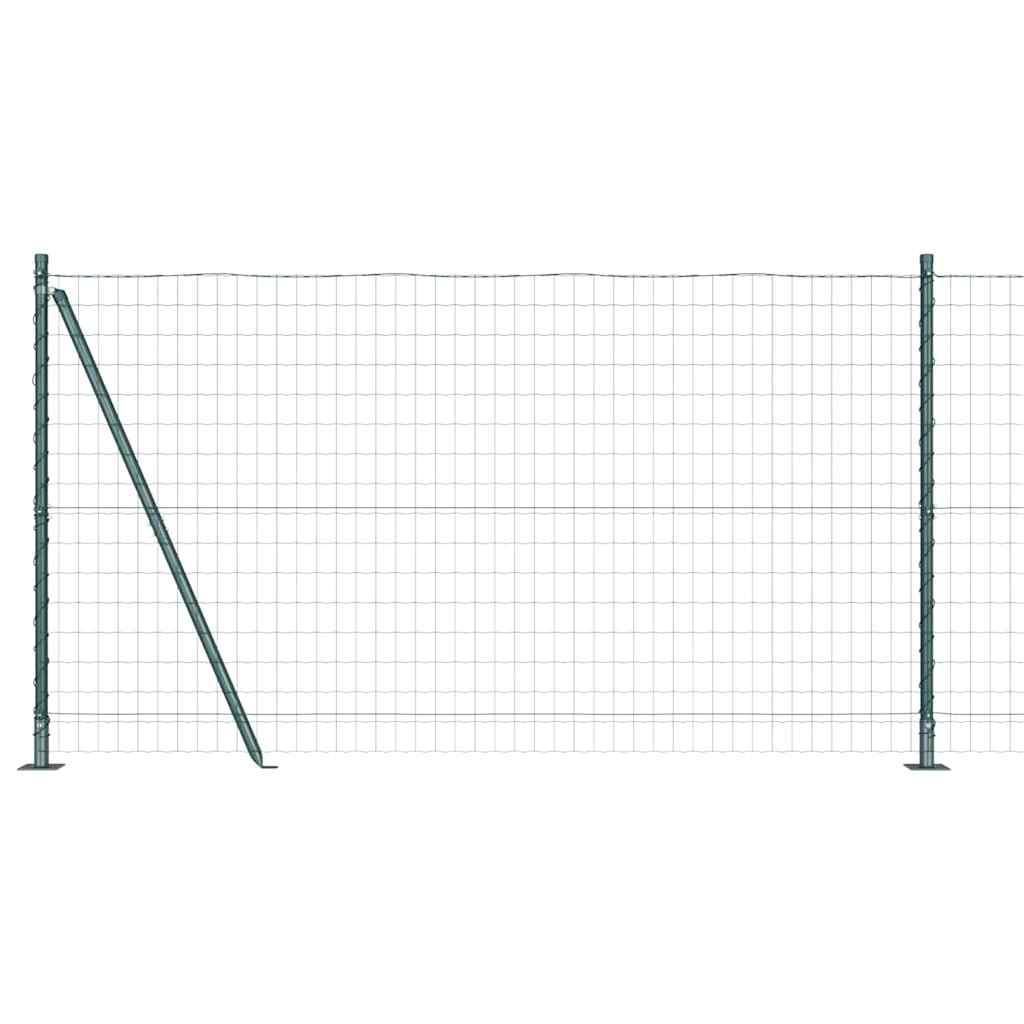 Valla vidaxxl con poste verde 1,2 x 10 m acero y PVC
