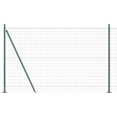 Valla vidaxxl con poste verde 1,4 x 10 m acero y PVC