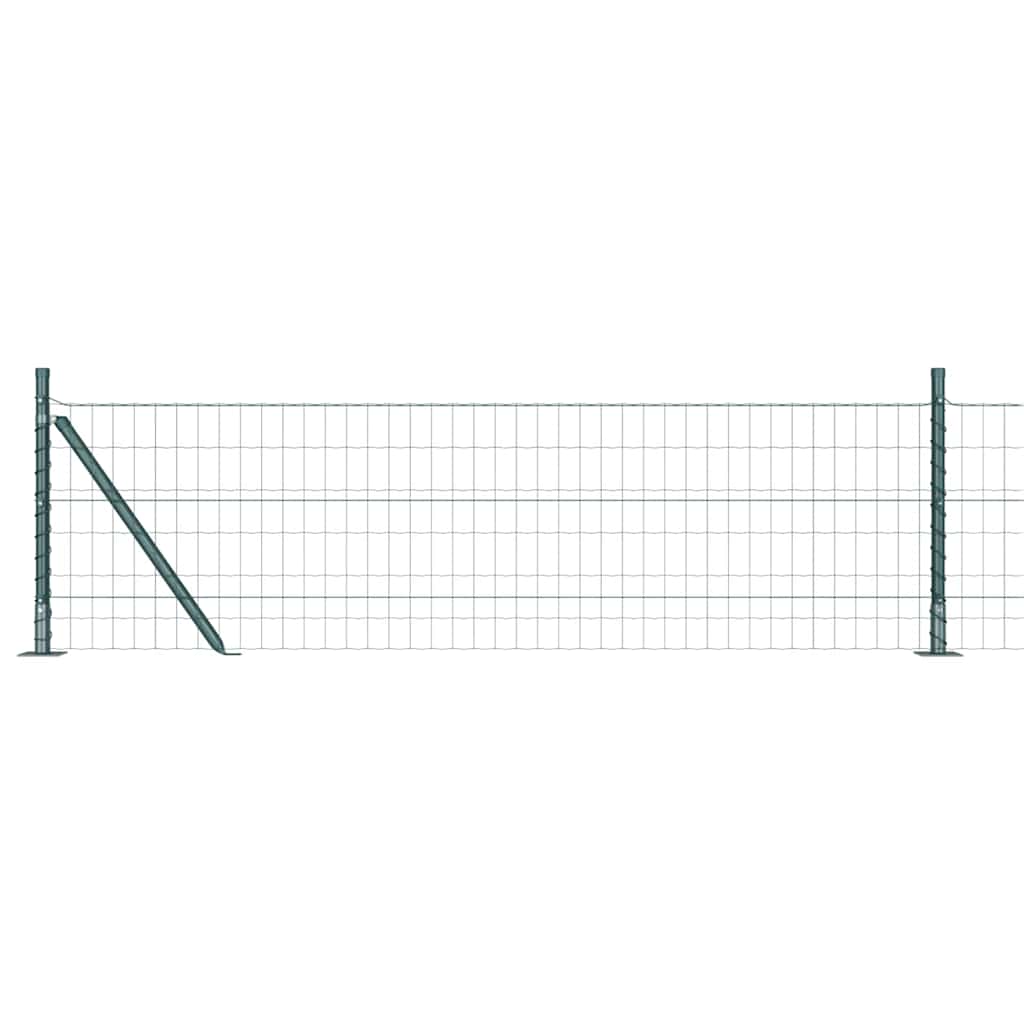 Valla vidaxxl con poste verde 0,4 x 10 m acero y PVC