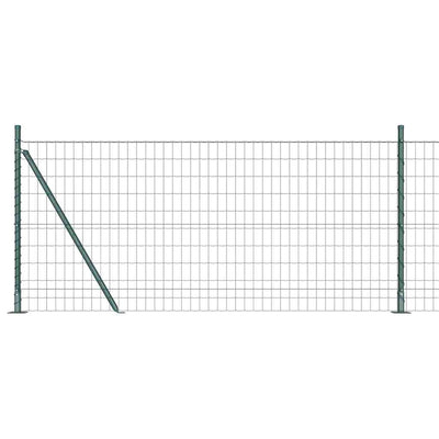 Valla vidaxl con poste verde 0,8 x 10 m acero y PVC