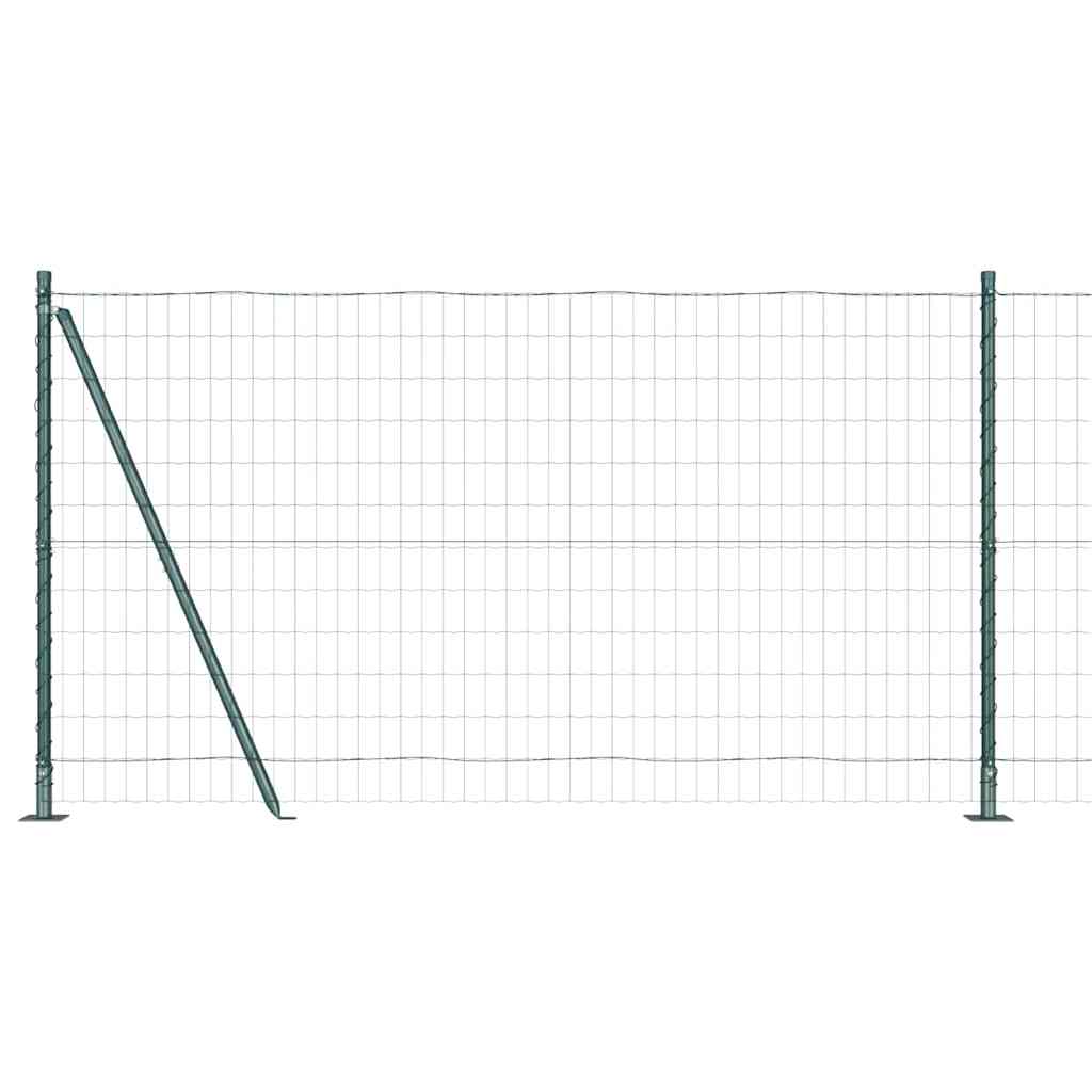 Valla vidaxxl con poste verde 1,2 x 10 m acero y PVC