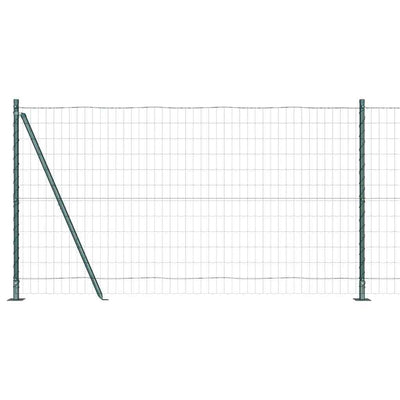 Valla vidaxxl con poste verde 1,2 x 10 m acero y PVC