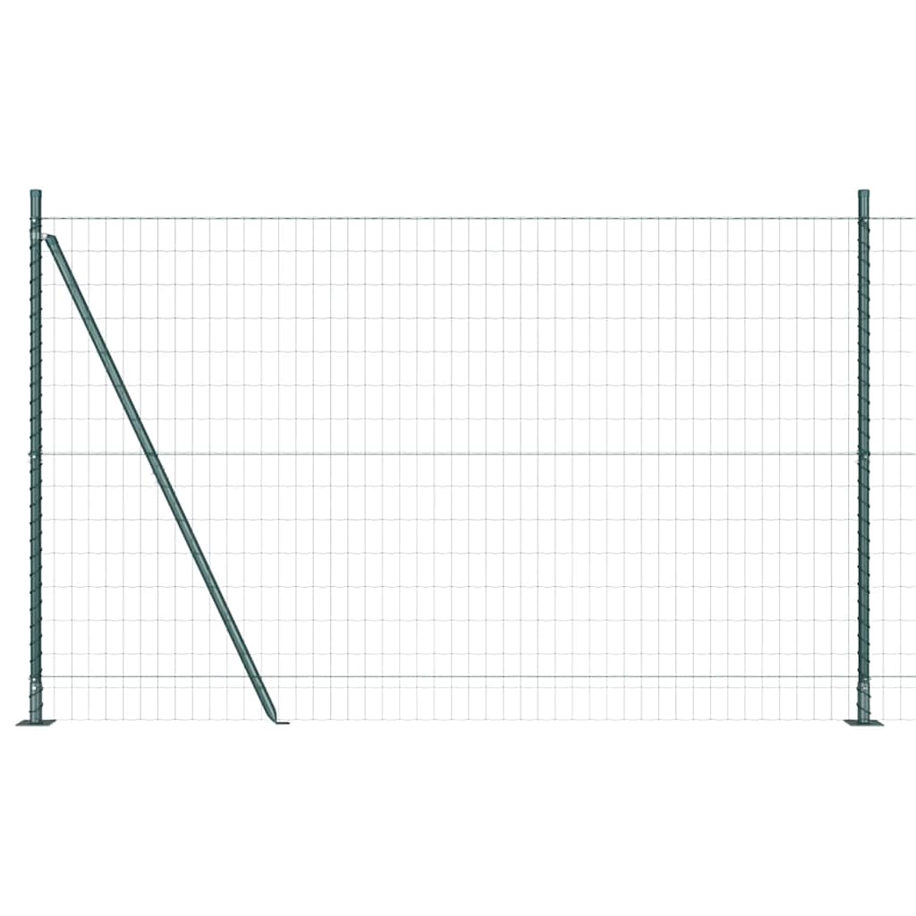 Valla vidaxxl con poste verde 1,4 x 10 m acero y PVC