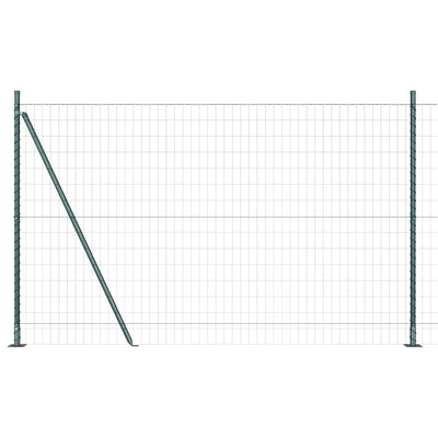 Valla vidaxl con poste verde 1,5 x 10 m acero y PVC