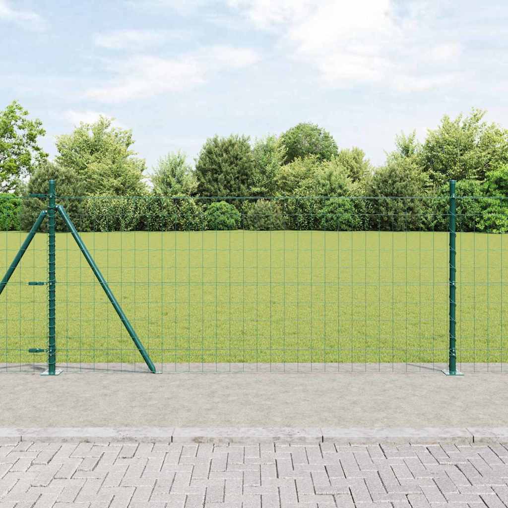 Recinzione Vidaxl con palo verde 0,8 x 10 m in acciaio e PVC