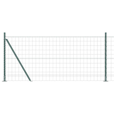 Valla vidaxl con poste verde 0,8 x 10 m acero y PVC