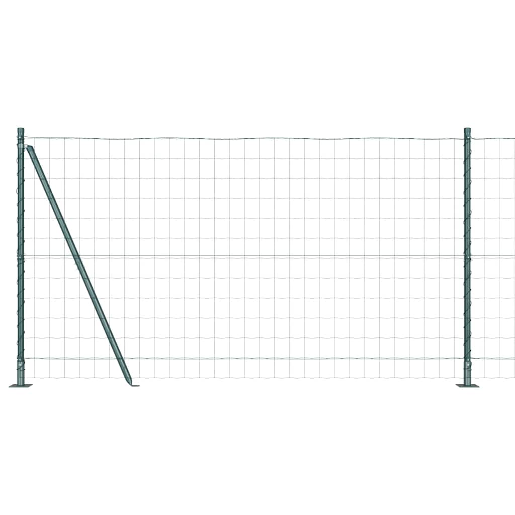 Valla vidaxxl con poste verde 1,2 x 10 m acero y PVC