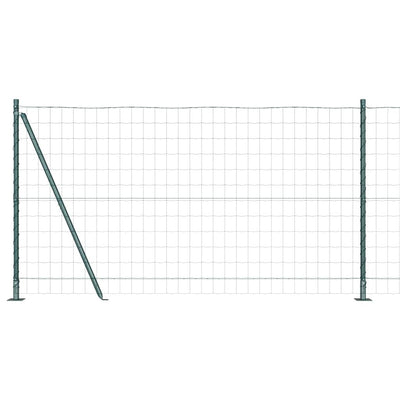 Valla vidaxxl con poste verde 1,2 x 10 m acero y PVC