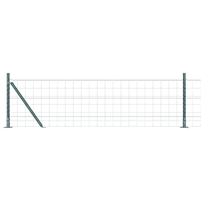 Valla vidaxxl con poste verde 0,4 x 10 m acero y PVC