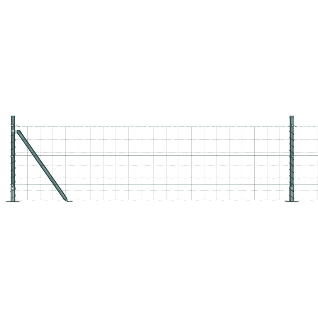 Valla vidaxxl con poste verde 0,6 x 10 m acero y PVC