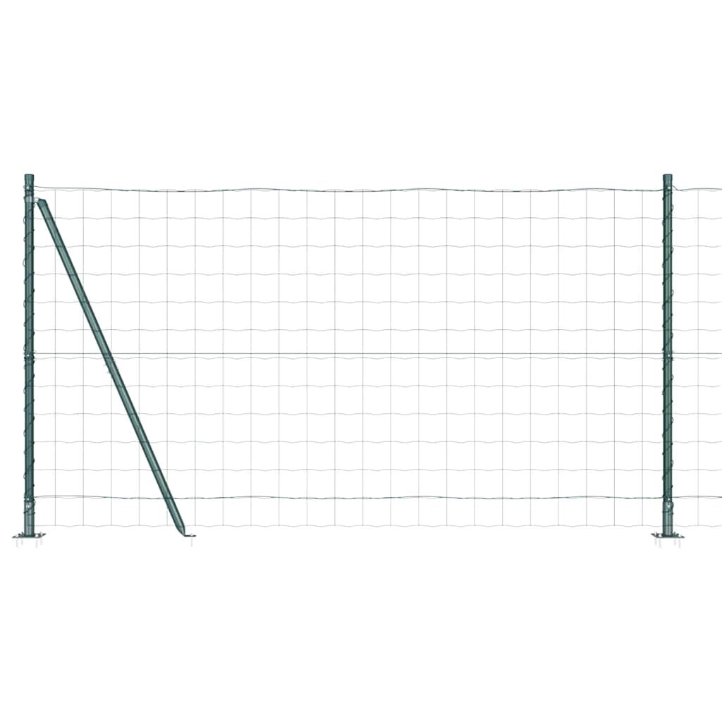 Valla vidaxxl con poste verde 1,2 x 10 m acero