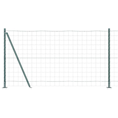 Valla vidaxxl con poste verde 1,2 x 10 m acero