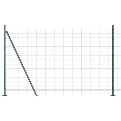 Valla vidaxxl con poste verde 1,5 x 10 m acero