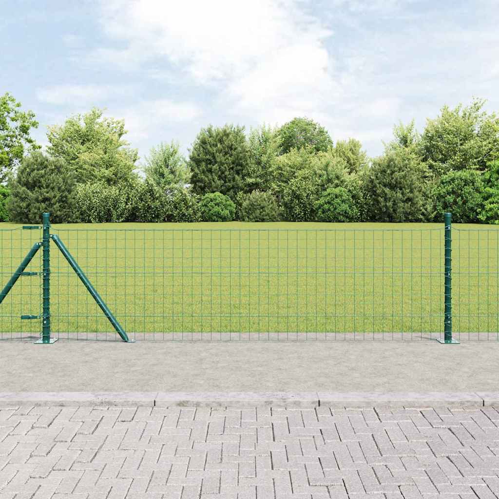 Recinzione Vidaxxl con palo verde 0,4 x 25 m in acciaio e PVC