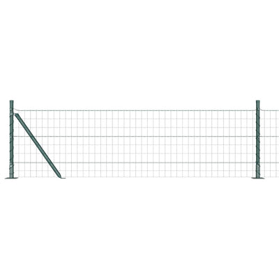 Valla vidaxxl con poste verde 0,6 x 25 m acero y PVC