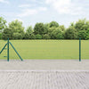 Valla vidaxxl con poste verde 0,6 x 25 m acero y PVC