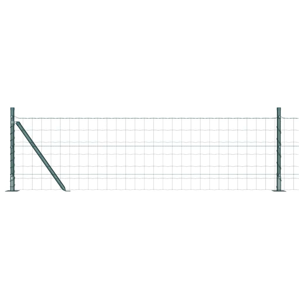 Valla vidaxxl con poste verde 0,6 x 25 m acero y PVC