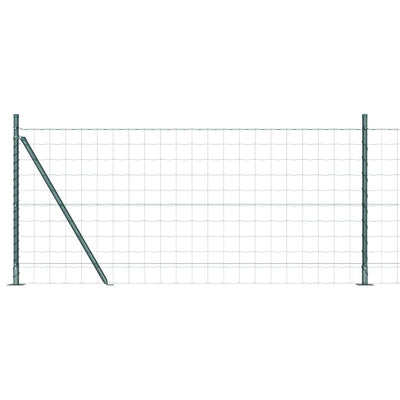 Valla vidaxxl con poste verde 0,8 x 25 m acero