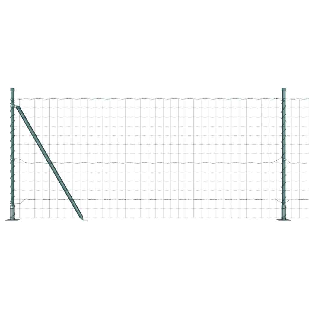 Valla vidaxxl con poste verde 0,8 x 10 m acero
