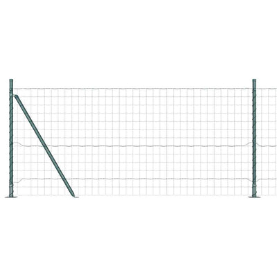 Vidaxl hek met paal groen 1 x 10 m staal