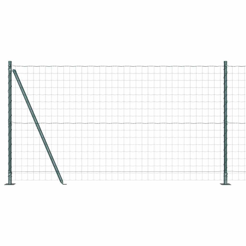 Valla vidaxxl con poste verde 1,2 x 10 m acero