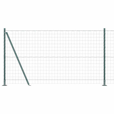 Valla vidaxxl con poste verde 1,2 x 10 m acero