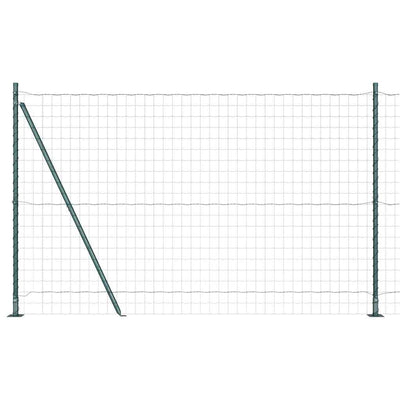 Valla vidaxxl con poste verde 1,4 x 10 m acero y PVC