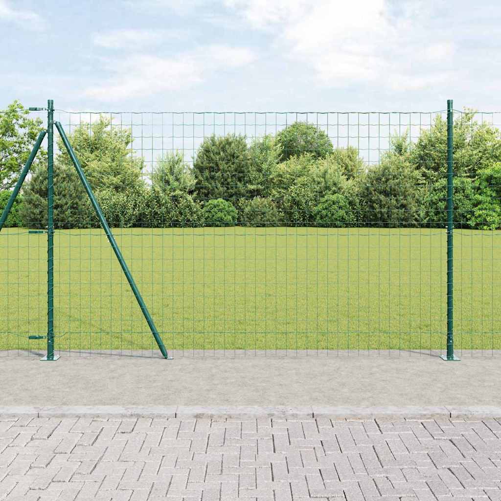 Recinzione Vidaxxl con palo verde 1,5 x 10 m in acciaio