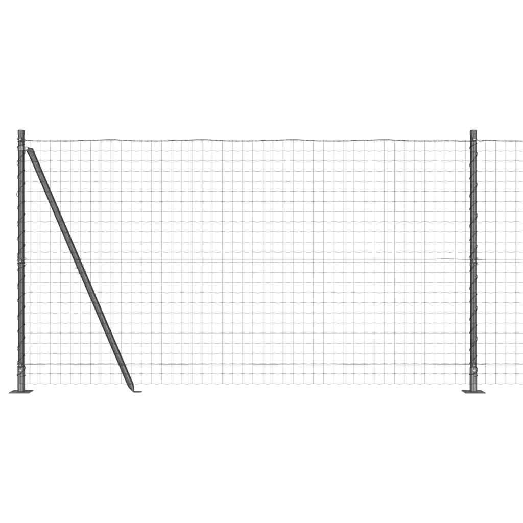 Valla vidaxl con poste gris 1,2 x 10 m acero y PVC