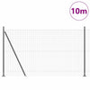 Valla vidaxl con poste gris 1,6 x 10 m acero y PVC