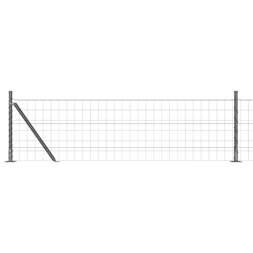 Valla vidaxl con poste gris 0,4 x 10 m acero y PVC