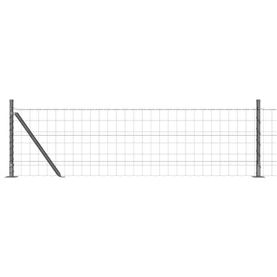 Recinzione Vidaxl con palo grigio 0,6 x 10 m in acciaio e PVC