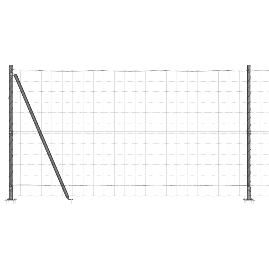 Valla vidaxxl con poste acero gris 1,2 x 10 m
