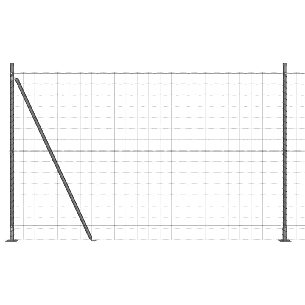 Valla vidaxl con poste gris 1,4 x 10 m acero y PVC
