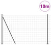 Valla vidaxl con poste gris 1,6 x 10 m acero y PVC