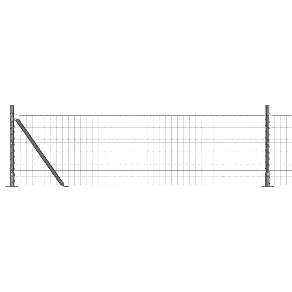 Valla vidaxl con poste gris 0,6 x 25 m acero y PVC