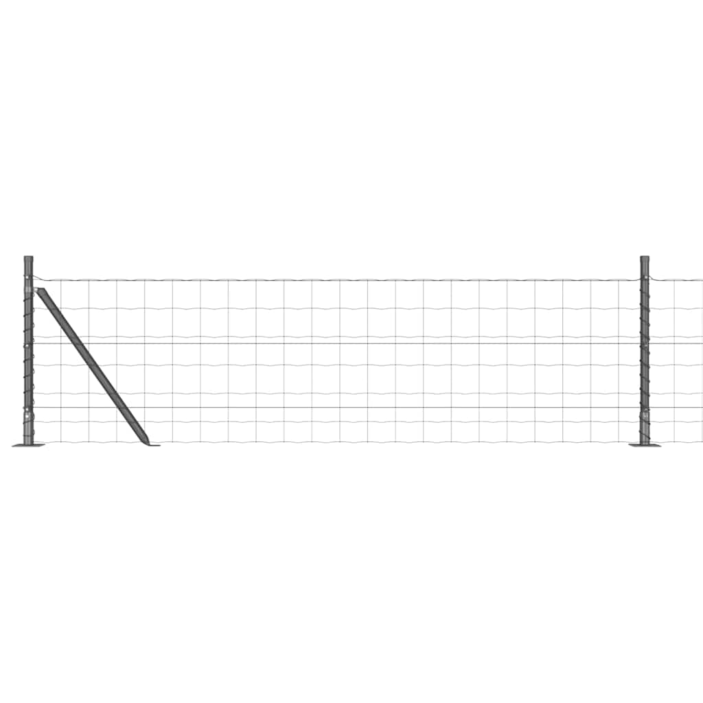 Valla vidaxl con poste gris 0,4 x 25 m acero y PVC