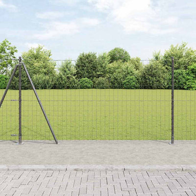 Recinzione Vidaxxl con palo grigio 1,2 x 10 m in acciaio